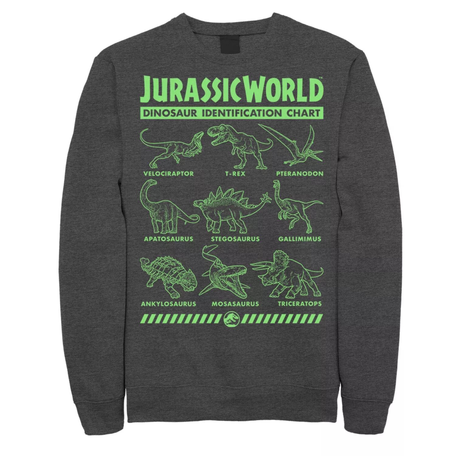 

Мужская толстовка Jurassic World Two Dino Gradient ID Chart Licensed Character