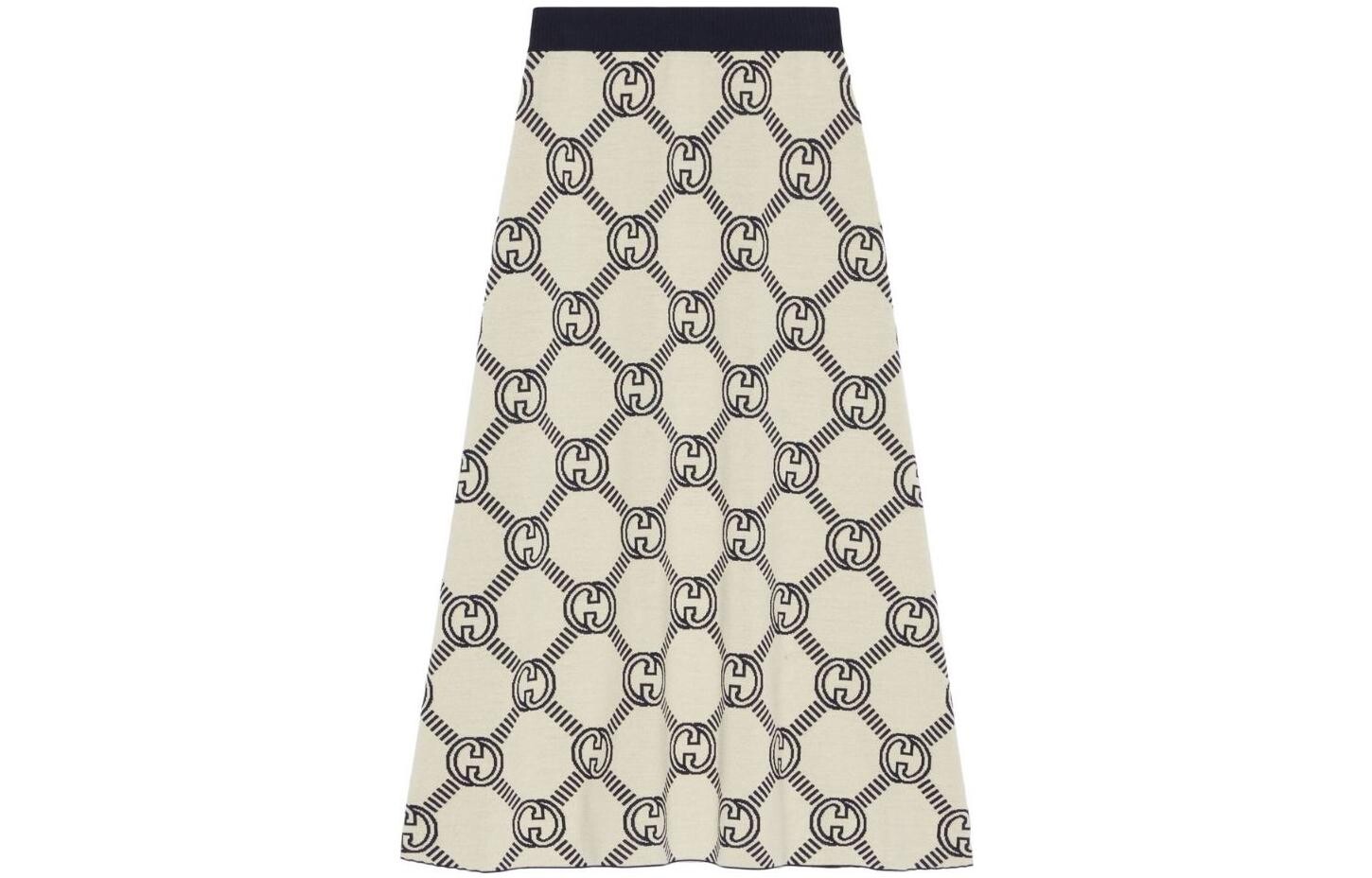 

Повседневная длинная юбка женская цвета слоновой кости Gucci