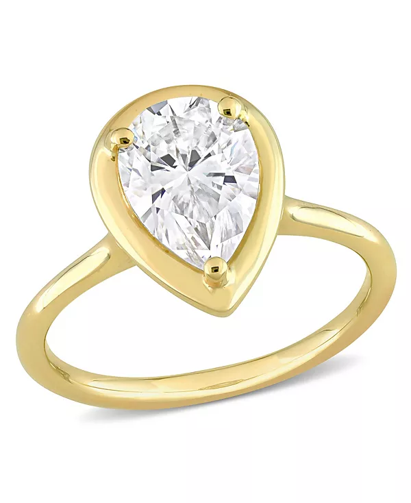 

Помолвочное кольцо с муассанитом в 10-каратном золоте огранки «груша» Macy'S, moissanite