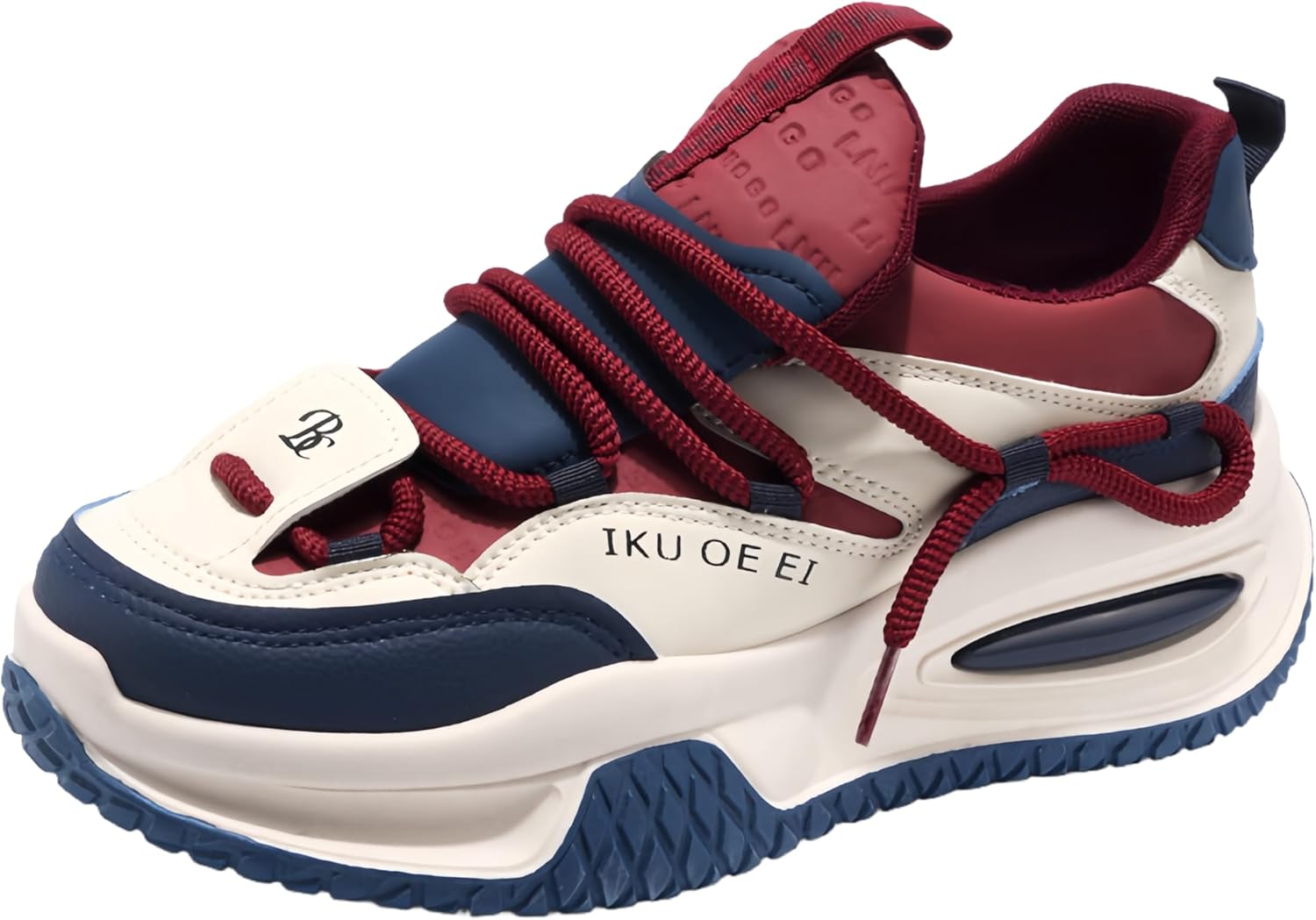 

Мужские модные спортивные кроссовки для активного отдыха, удобный кожаный верх, мягкая внутренняя подкладка, противоскользящее покрытие, идеально подходят для путешествий и отдыха на природе Clolinde, синий/бежевый