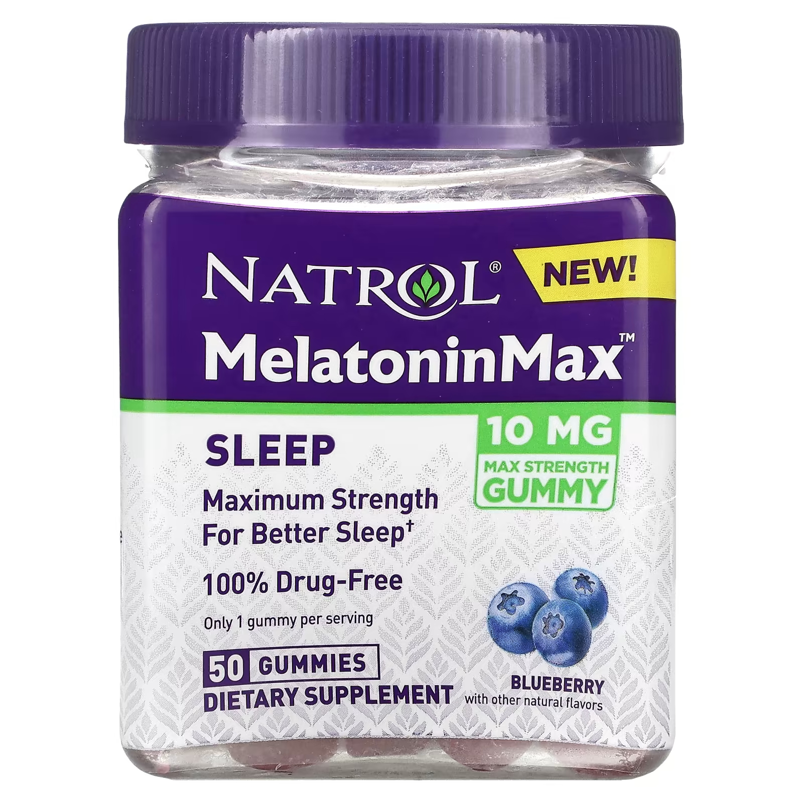 

Конфеты жевательные Natrol MelatoninMax Sleep Blueberry, 50 штук