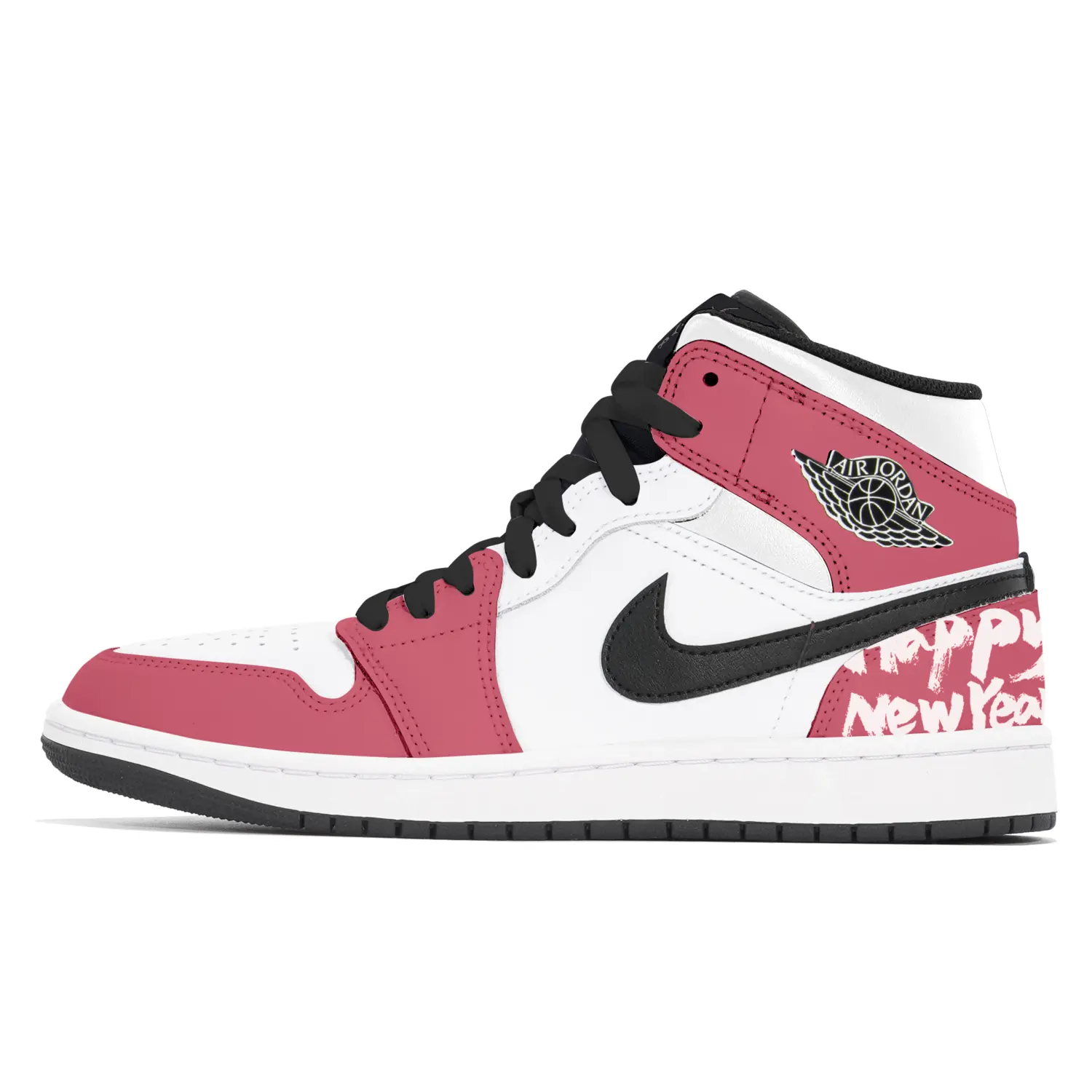 

Jordan Air 1 устойчивые к истиранию нескользящие мид-топ винтажные баскетбольные кроссовки men's white pink