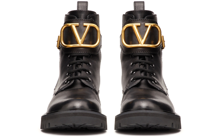 VLogo Signature Lace Up Combat Boots Женские Valentino — фото 4