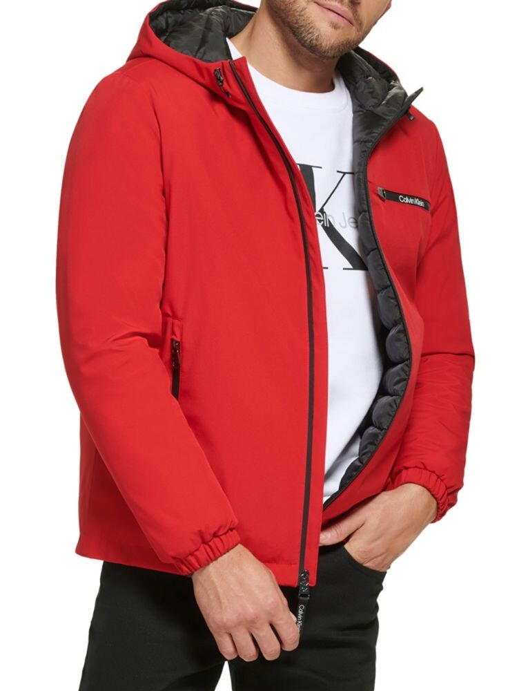 

куртка с капюшоном и логотипом Calvin Klein, цвет True Red