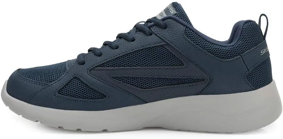 Мужские кроссовки Skechers Dynamight 2.0 Fallford, Navy Leather Mesh Pu Trim — фото 3