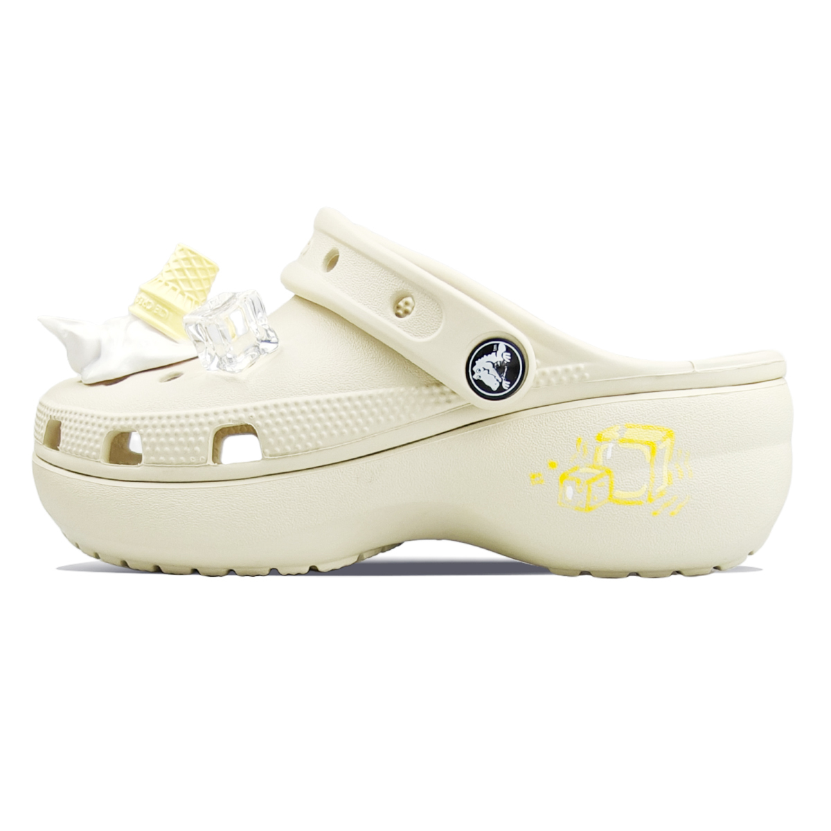 Crocs Классические платформенные клоги женские Cheese Ice Cream, коробка, цвет Cheese Ice Cream
