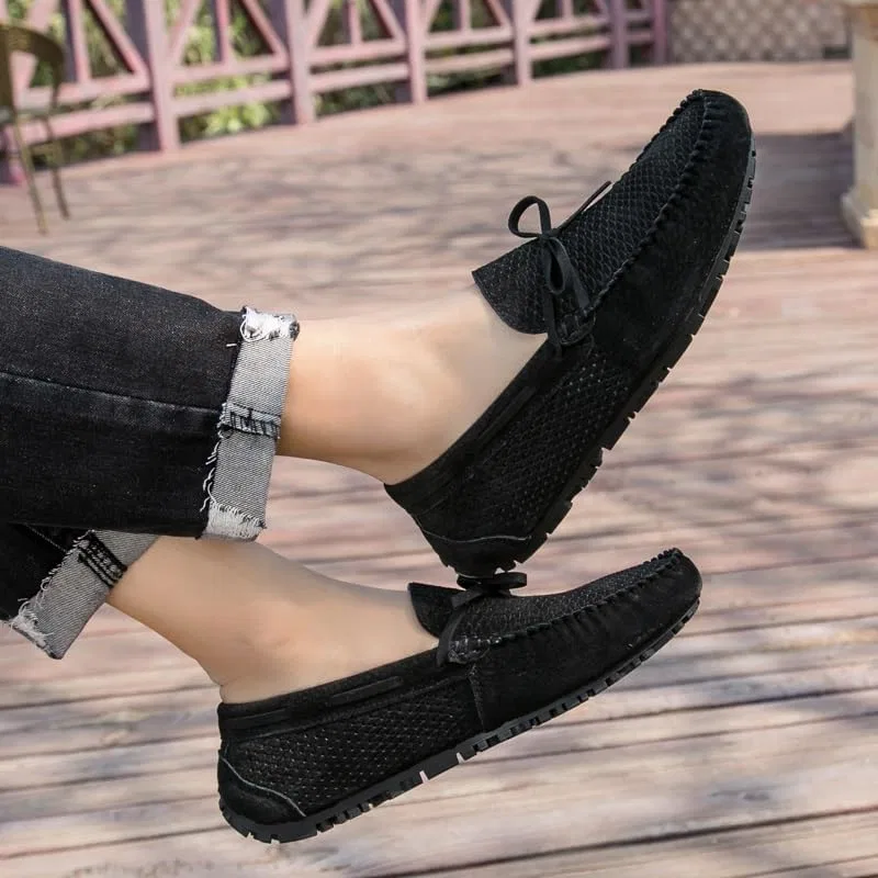 Мокасины мужские дышащие, Loafers, Black SayfuR — фото 2