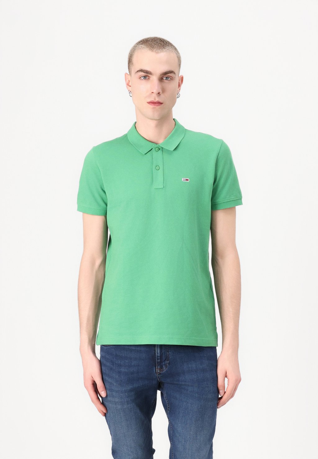 

Поло PLACKET Tommy Jeans, зеленый