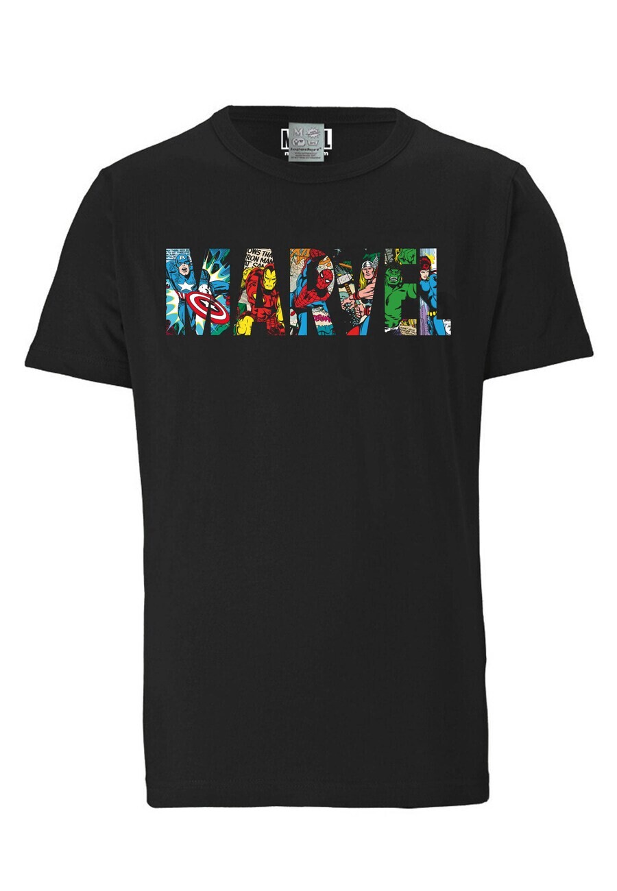 

Классическая футболка LOGOSHIRT Shirt Marvel Comic Colour Logo, черный