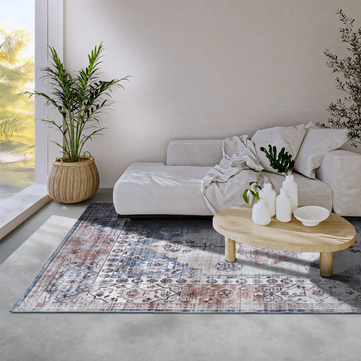 

Freundin Home Collection ковер "Meridiem", прямоугольный, короткий ворс, противоскользящий, восточный, винтажный, классический, гостиная, прихожая 120х160 см, синий