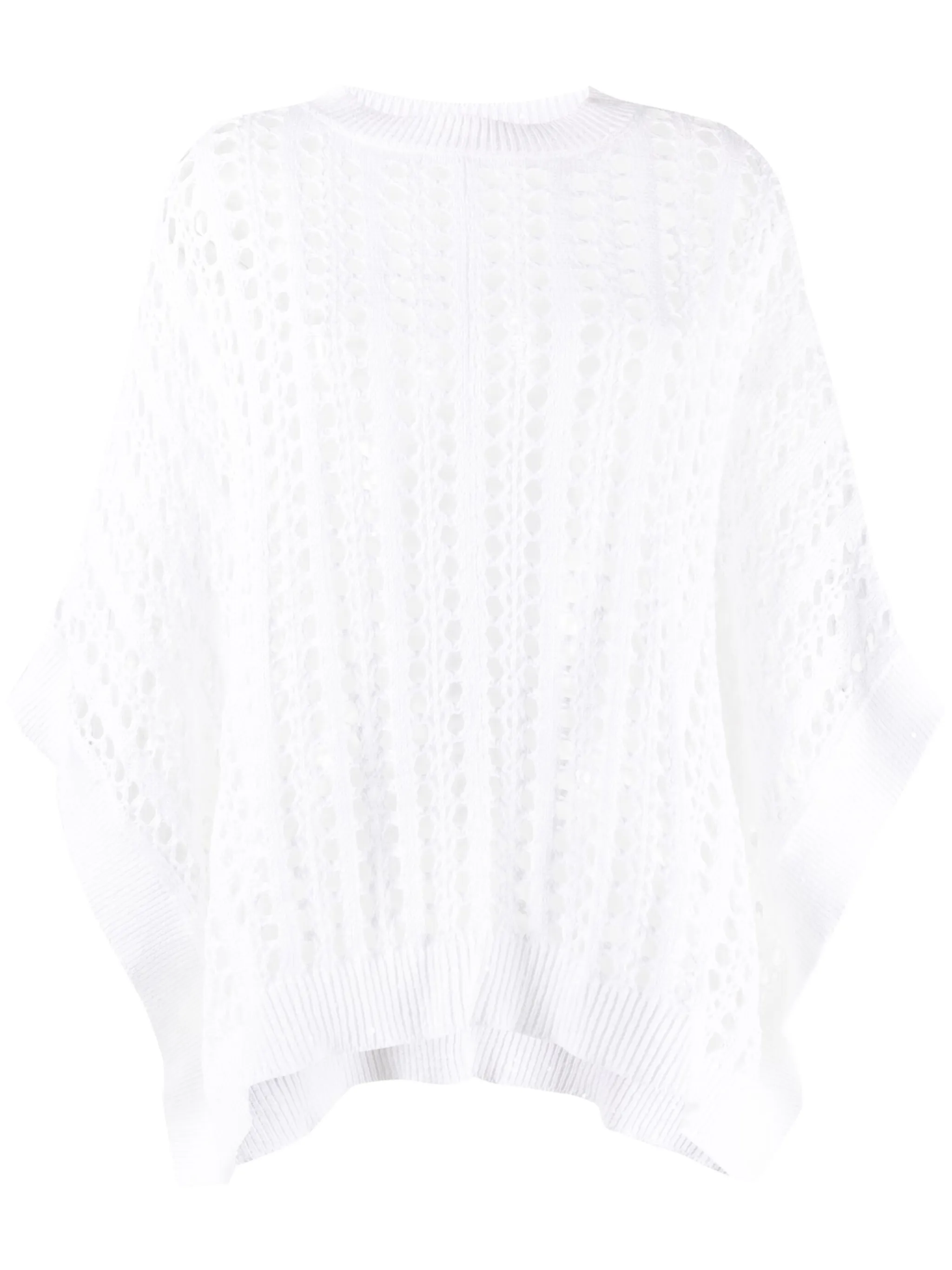 

Пончо рыхлой вязки Brunello Cucinelli, белый