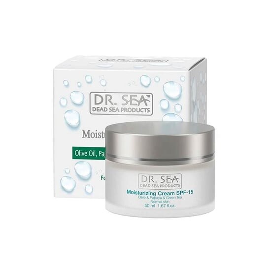 

Увлажняющий крем с оливкой, папайей и зеленым чаем SPF15 Dr.Sea, Dr. Sea