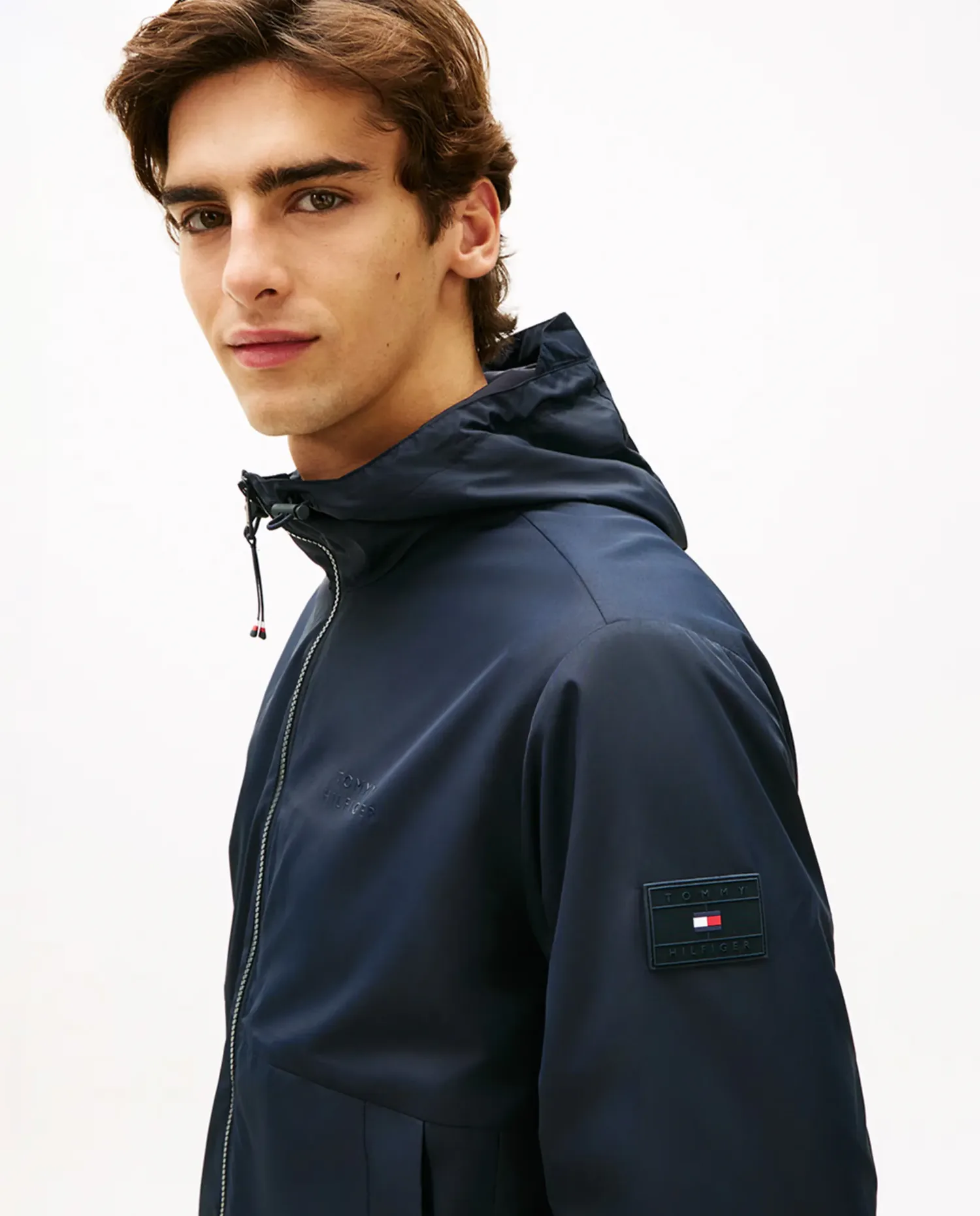Водонепроницаемая куртка-каскадер с капюшоном Tommy Hilfiger, темно-синий — фото 3