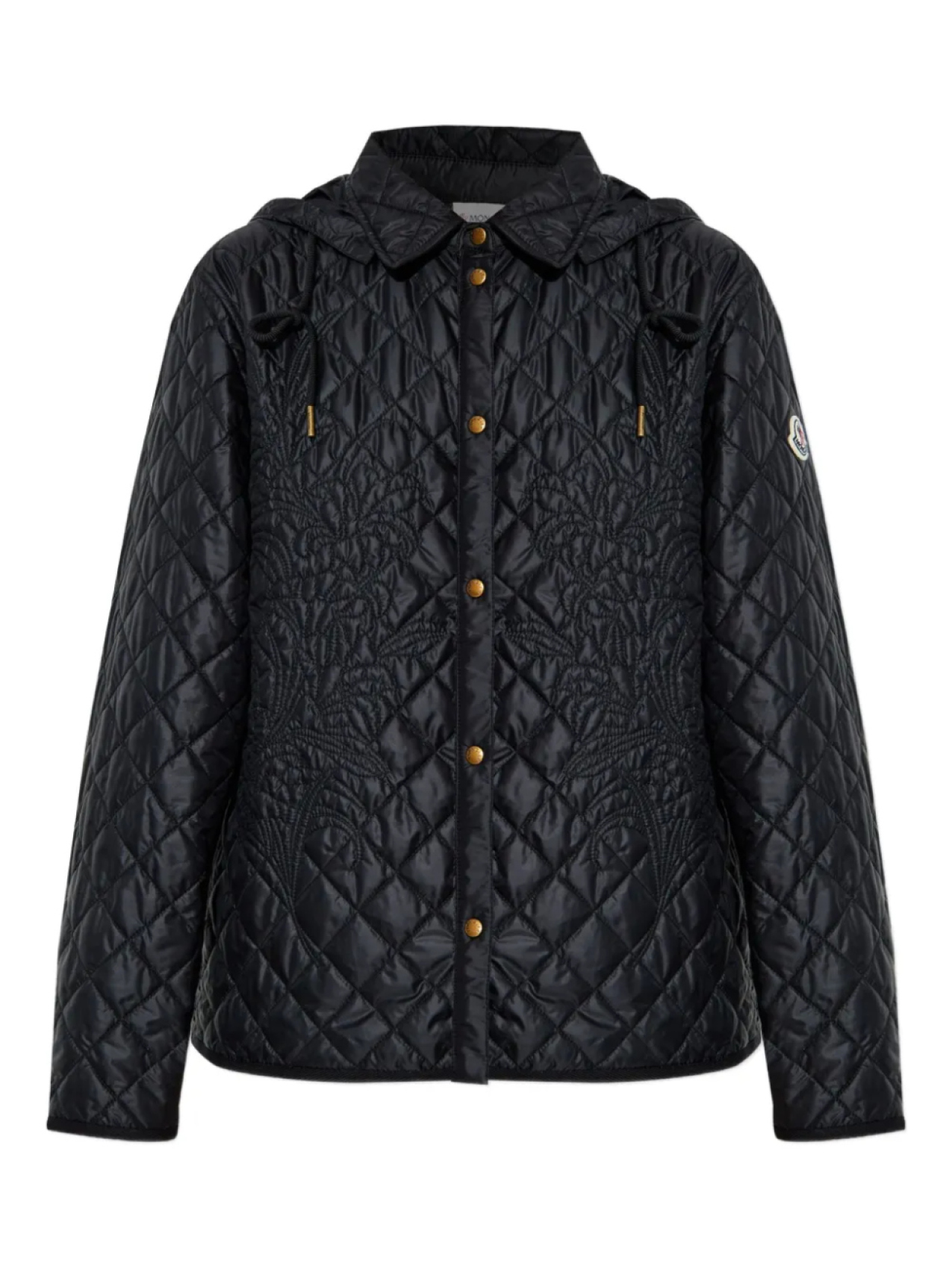 

Стеганая куртка с капюшоном Moncler, черный