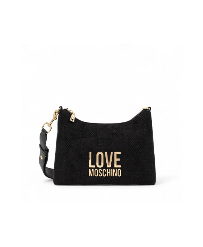 

Мягкая тканевая сумка через плечо Love Moschino, черный