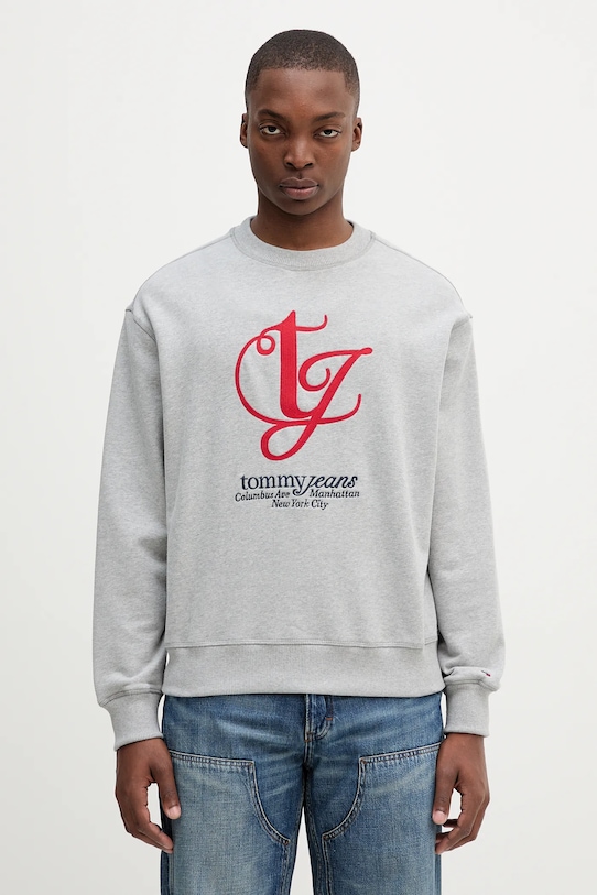 

Хлопковая толстовка Tommy Jeans, серый