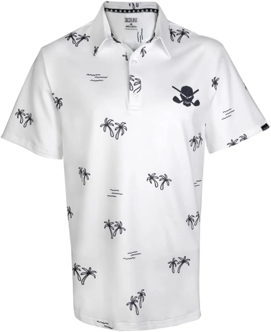 Мужская гавайская рубашка для гольфа Tattoo Golf Cool-Stretch Aloha, белая