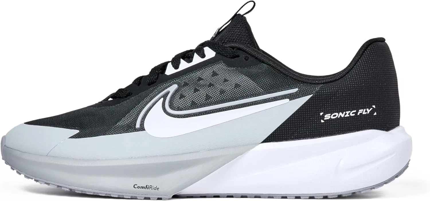 Детские беговые кроссовки Nike Sonic Fly FZ0017, Black White Wolf Grey