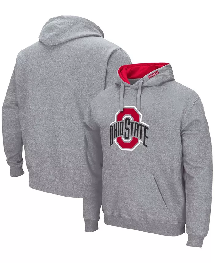 

Мужская толстовка с капюшоном Ohio State Buckeyes Arch Logo 3.0 Colosseum, серый