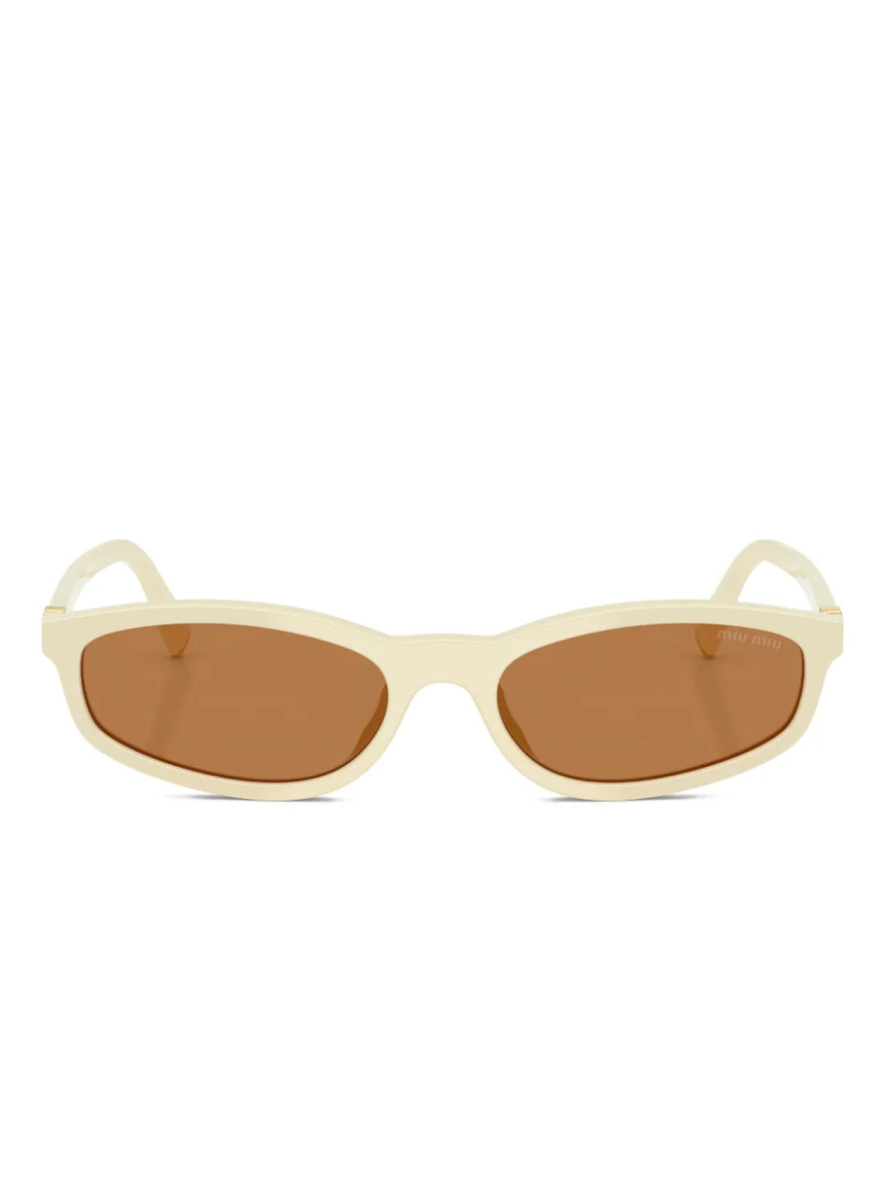 

Солнцезащитные очки в овальной оправе Miu Miu Eyewear, белый