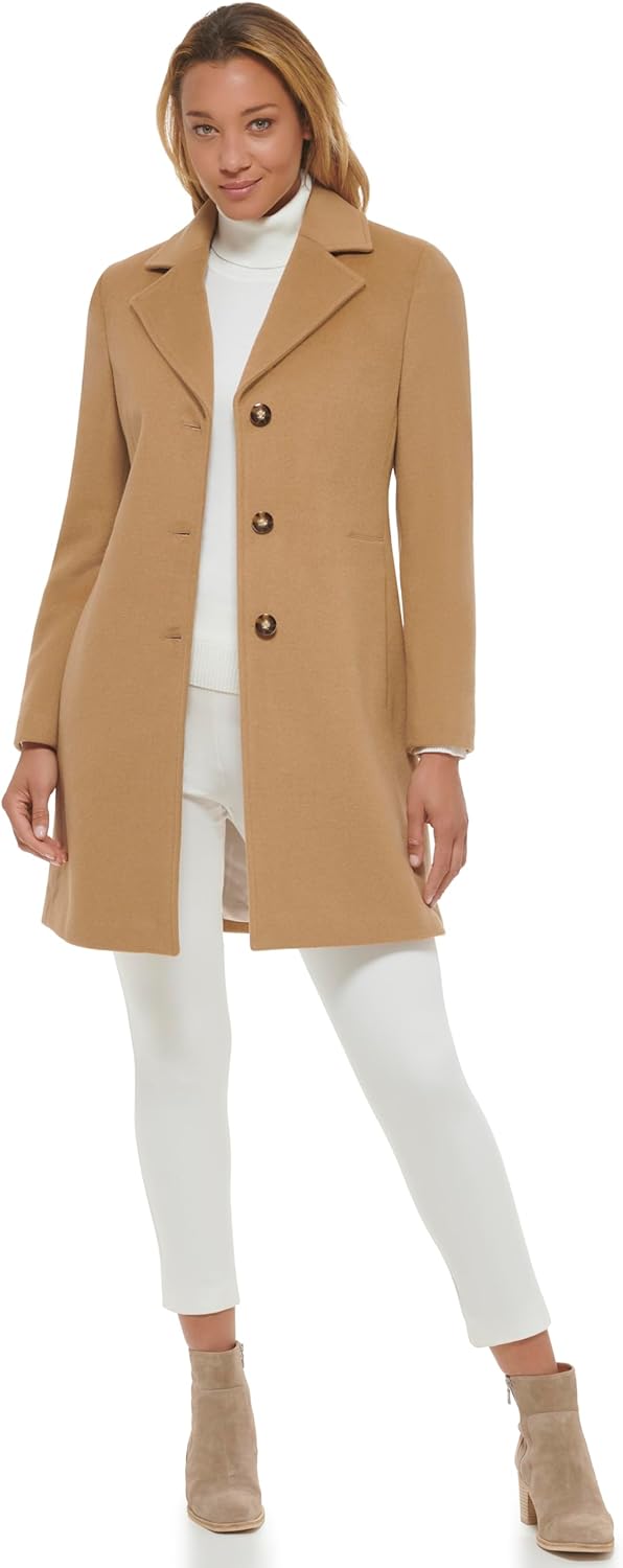 

Calvin Klein Женское классическое пальто из кашемира и шерсти, Classic Camel