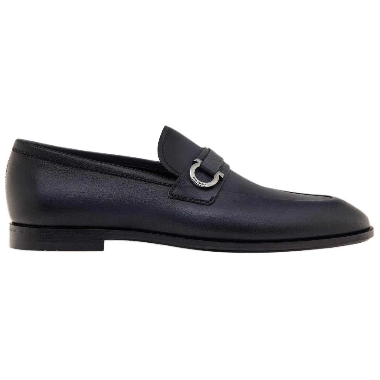 Ferragamo Мужские лоферы Gancini черные — фото 3