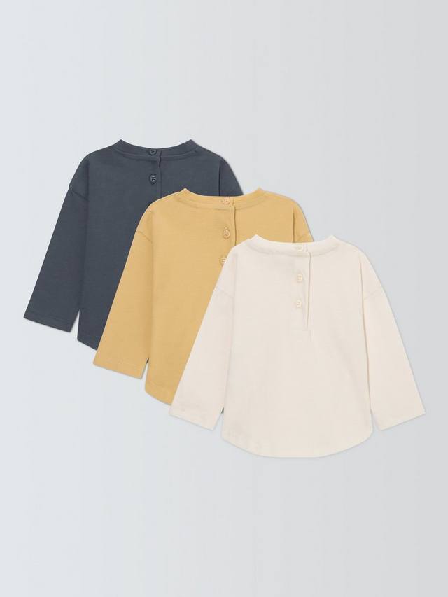 Детские футболки с длинными рукавами John Lewis, Pack of 3, Yellow — фото 2