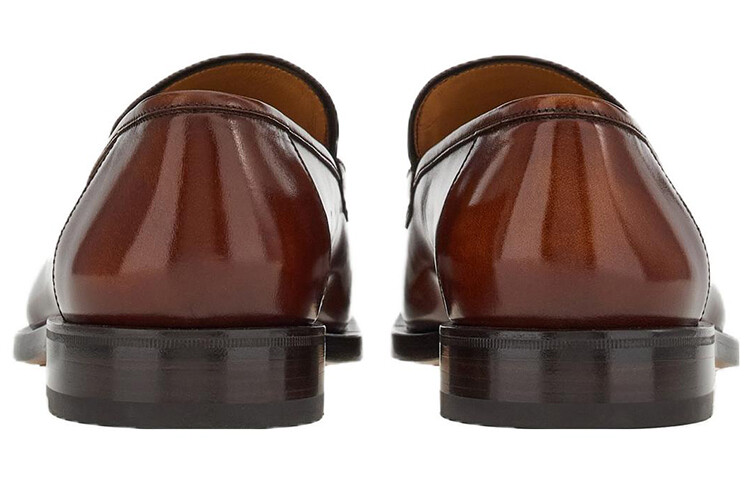Кожаные мокасины с бляшкой Gancini Ferragamo — фото 4