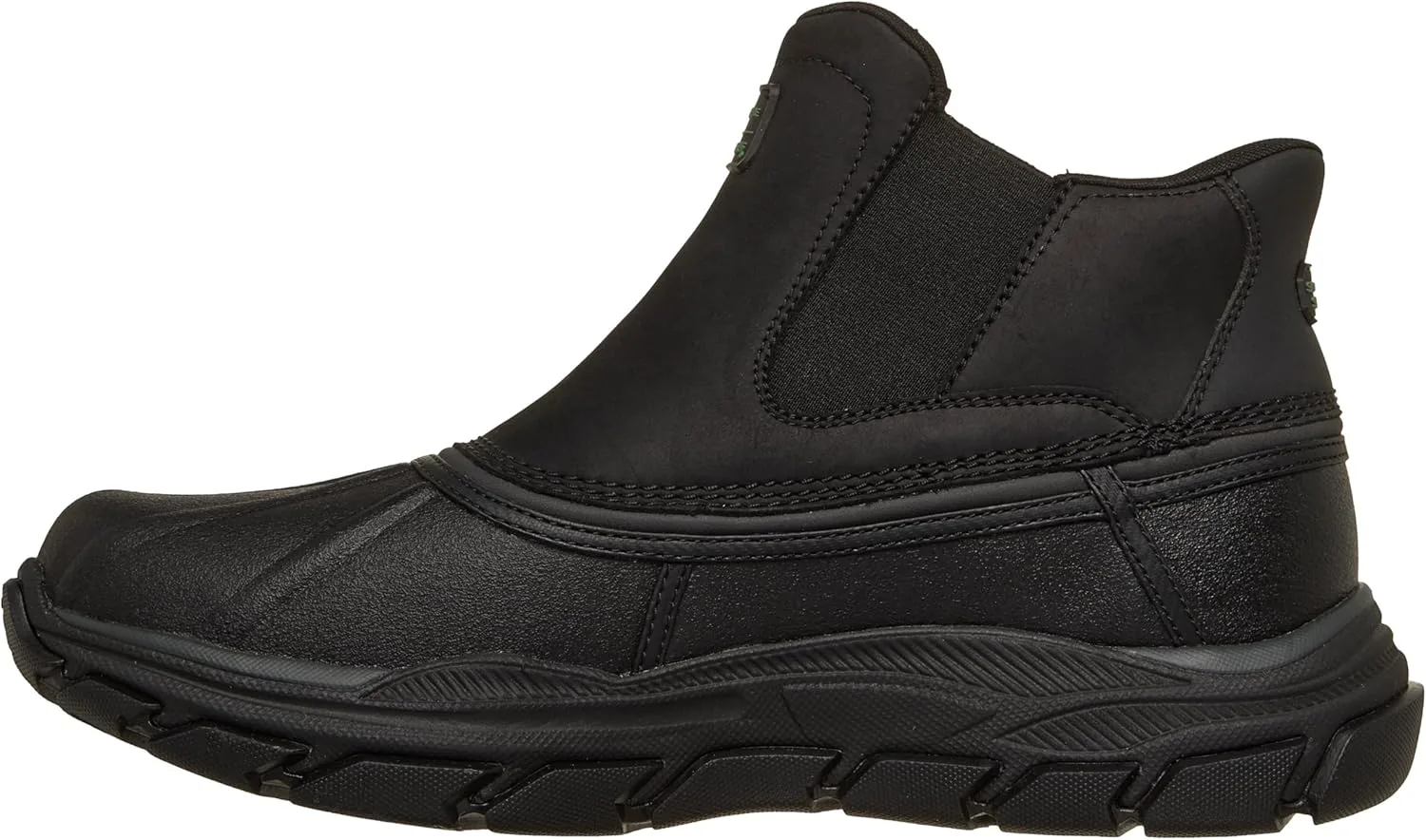 Мужские водонепроницаемые ботинки-тапочки Skechers Men's John Deere Men's Slip-ins Midcut Chelsea Duckboot с резиновой подошвой Goodyear, черный — фото 3