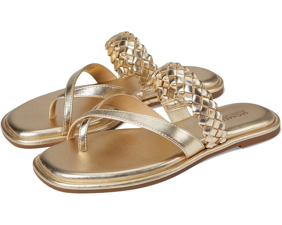 

Сандалии Michael Kors Alba Thong Slide, цвет Pale Gold