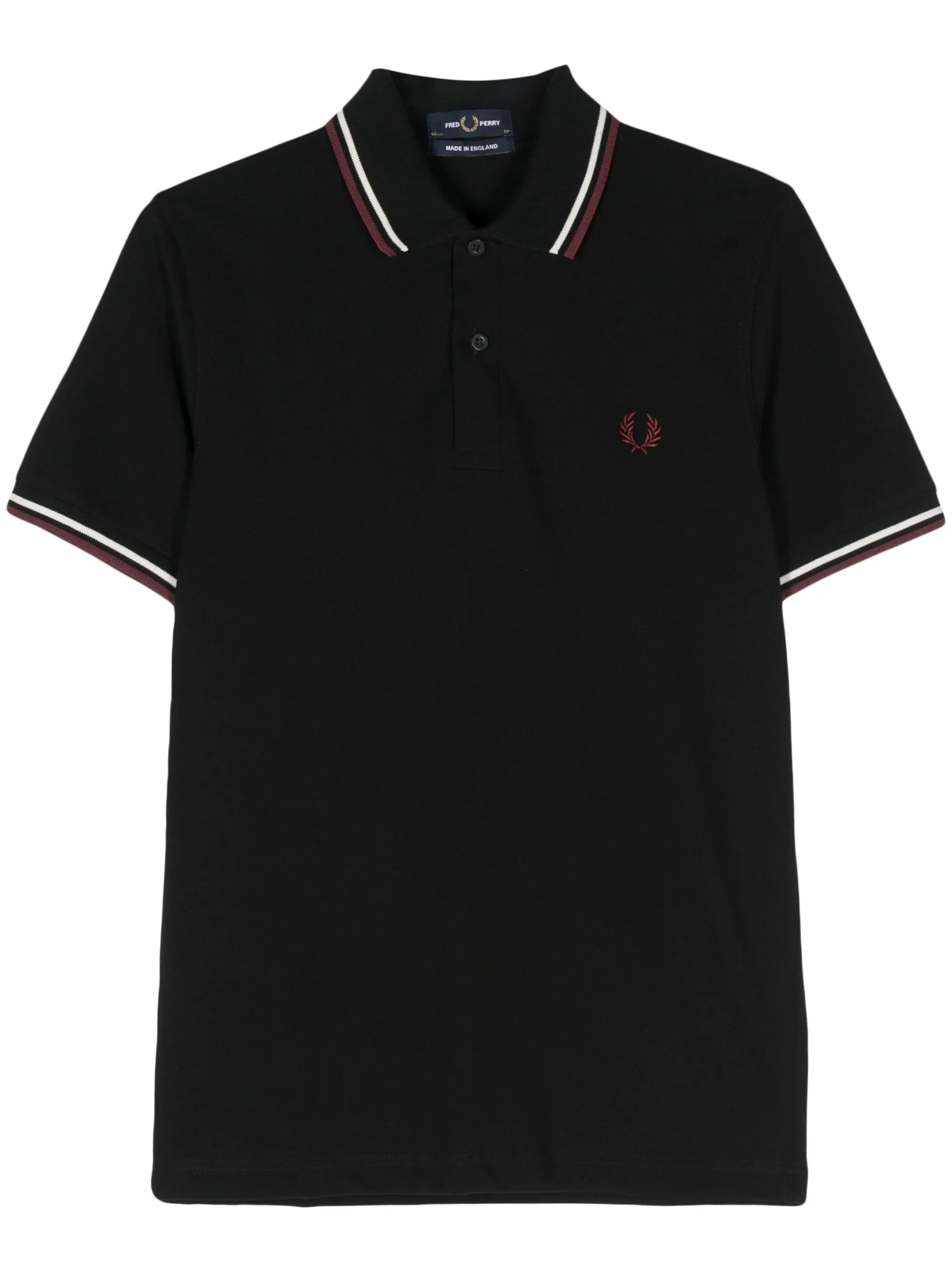 

Рубашка поло с вышитым логотипом Fred Perry, черный