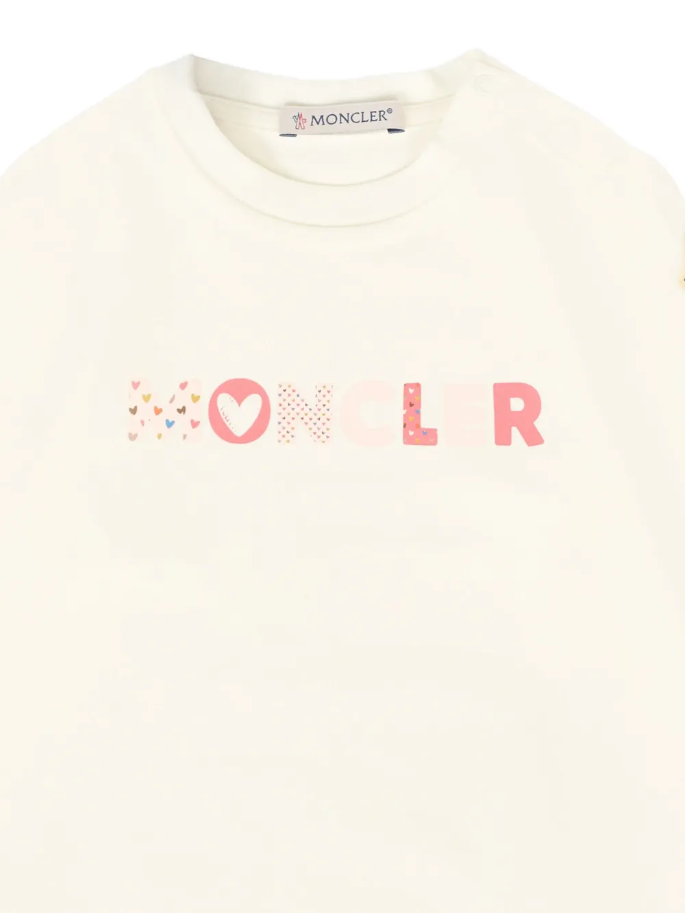 Футболка с длинными рукавами и принтом логотипа Moncler Enfant, нейтральный — фото 3