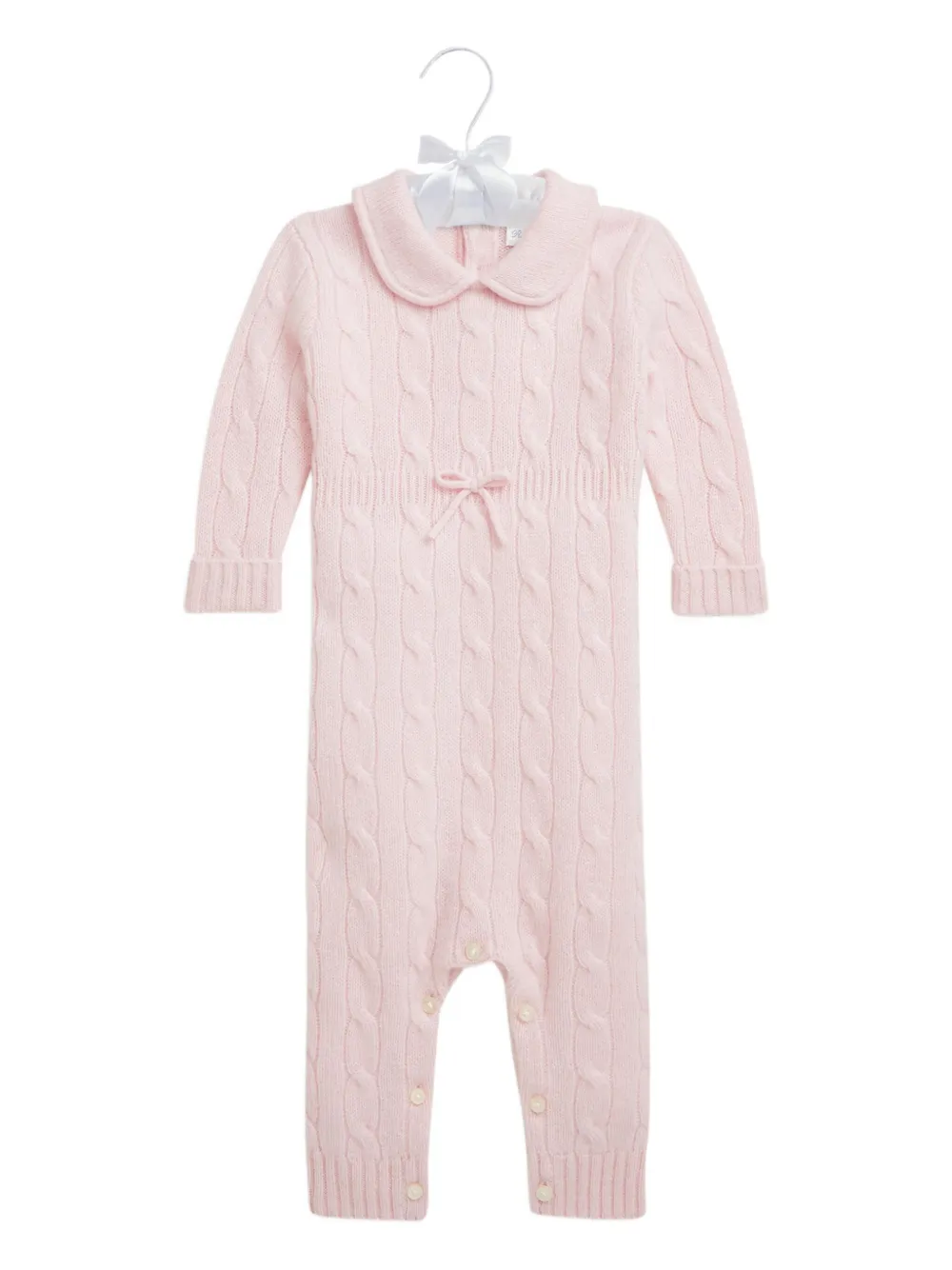 

Кашемировый джемпер фактурной вязки Polo Ralph Lauren Kids, розовый