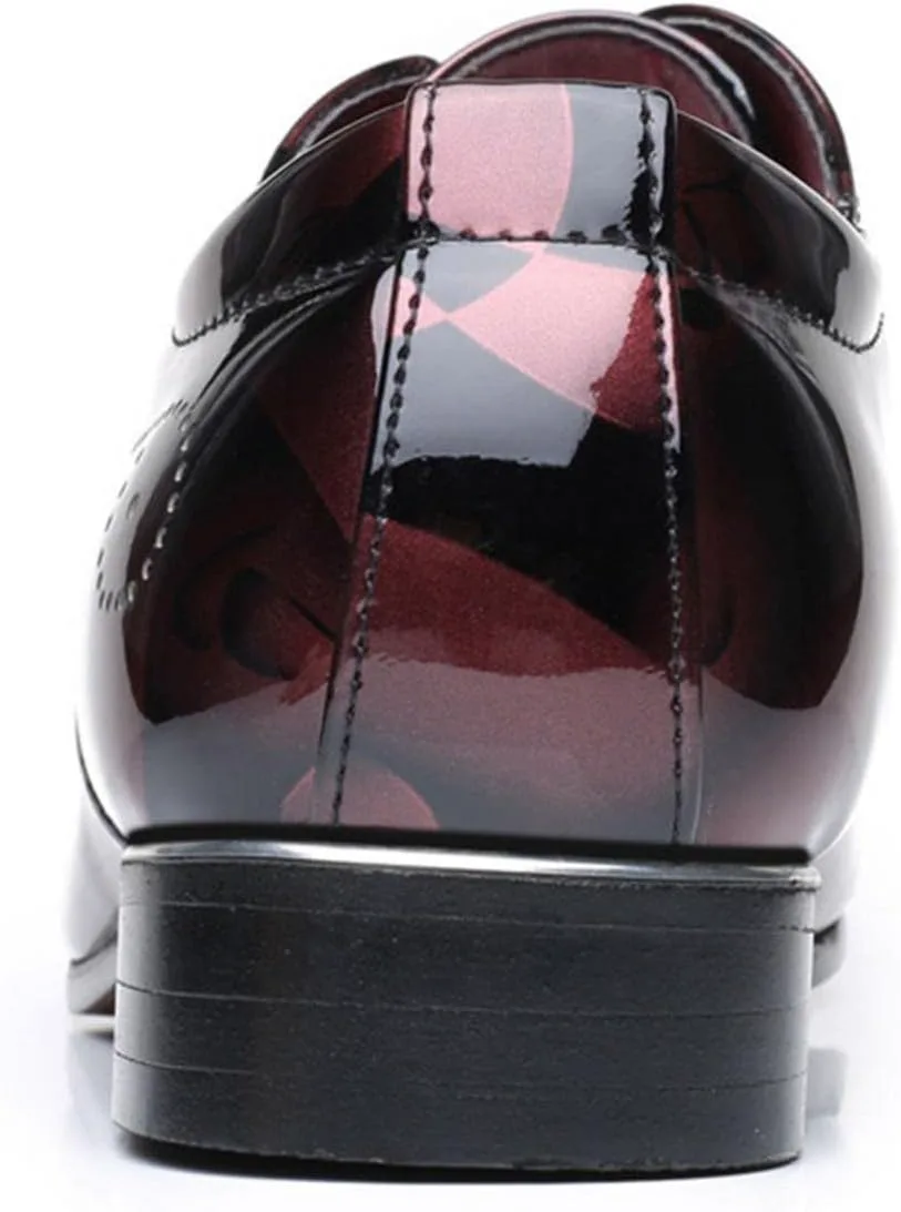 Мужские классические кожаные туфли Oxfords Hbeylia, закрытые с острым носком, шнуровка, формальные деловые туфли, модные Oxfords для смокинга с крыльями, современные туфли для мужчин, для работы в офисе и свадьбы — фото 2