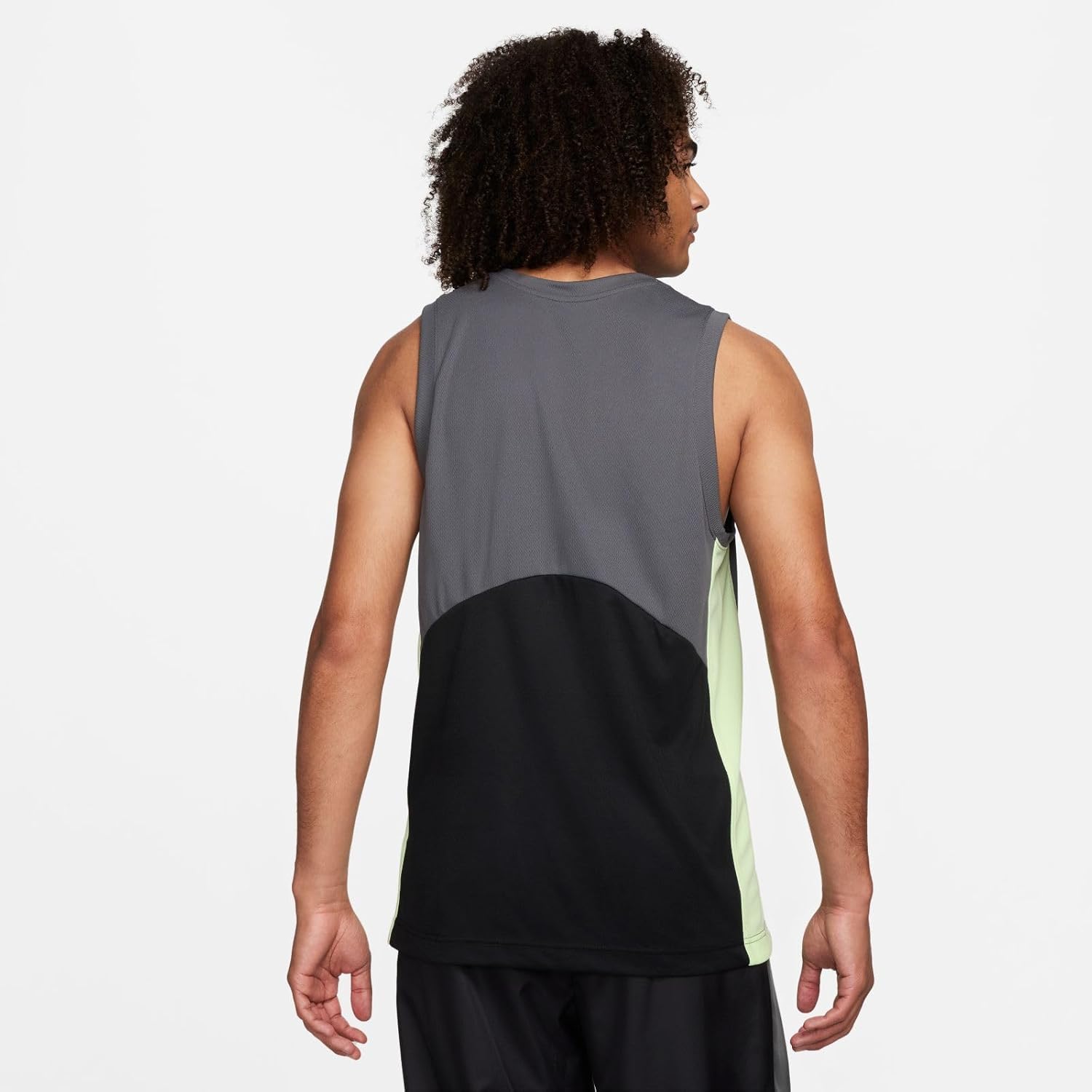 Nike M NK DF Strtfv JSY Men's T-Shirt, Iron Grey/Black/Barely Volt/Iron Gr — фото 3