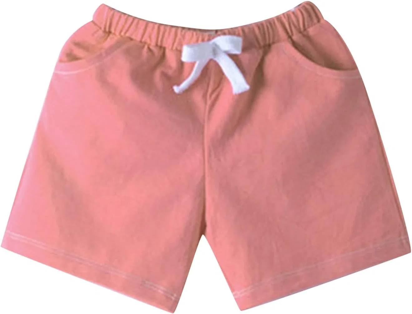 Детские шорты хлопковые Casual, Elastic Waist Drawstring, Solid Color, M