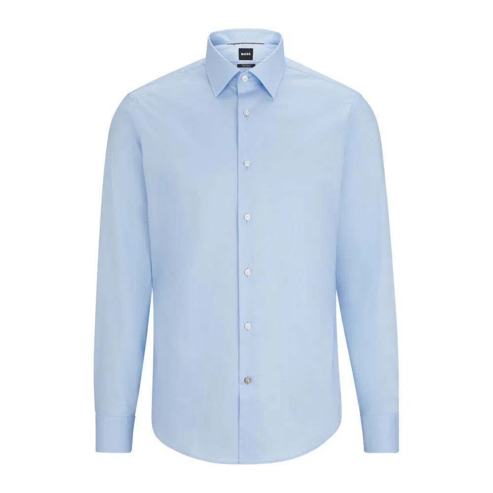 Мужская рубашка Boss Easy Iron Regular Fit, небесно-голубая — фото 3