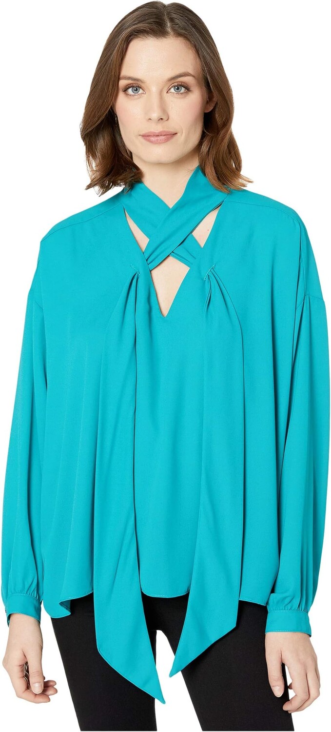 

Топ Karen Kane Tie Neck Top, цвет Teal
