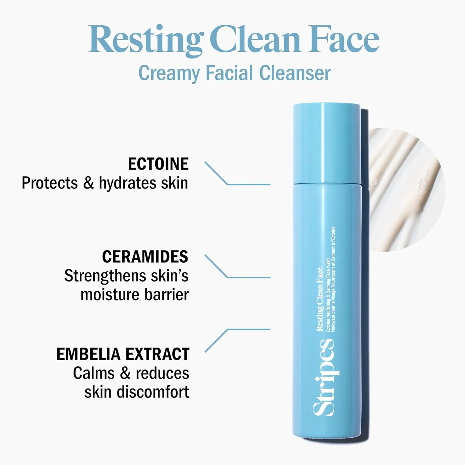 STRIPES Beauty Naomi Watts The Cool Factor And Resting Clean Face Bundle: увлажняющий спрей и очищающее средство для лица, успокаивает сухую и обезвоженную кожу, с алоэ вера, скваланом и керамидами — фото 4