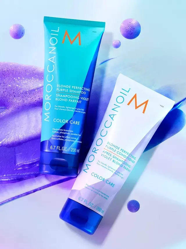 Фиолетовый шампунь для идеальной осветления волос, 200 мл Moroccanoil — фото 4