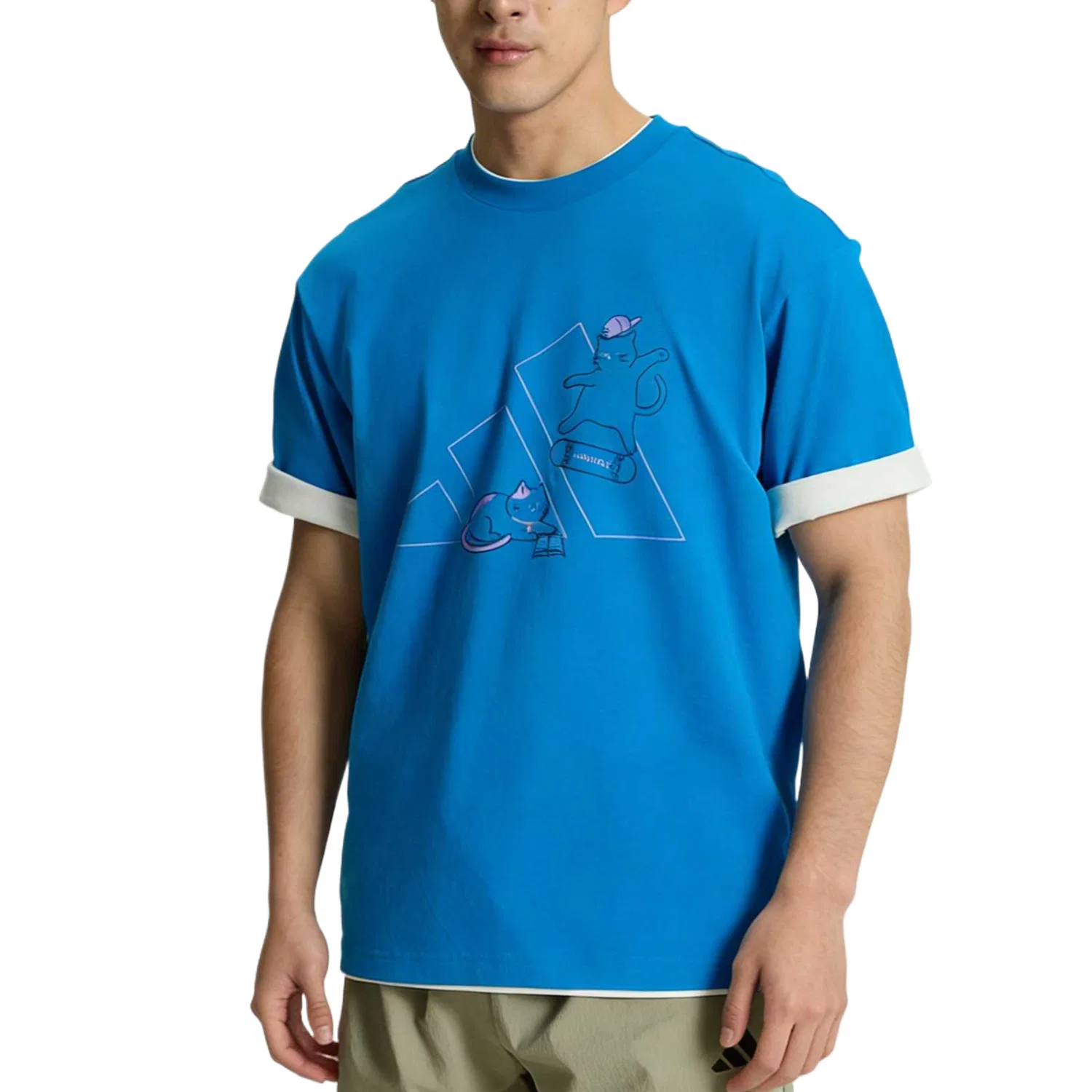 Футболка унисекс Superior Ultramarine Blue с круглым вырезом, прямой крой Adidas