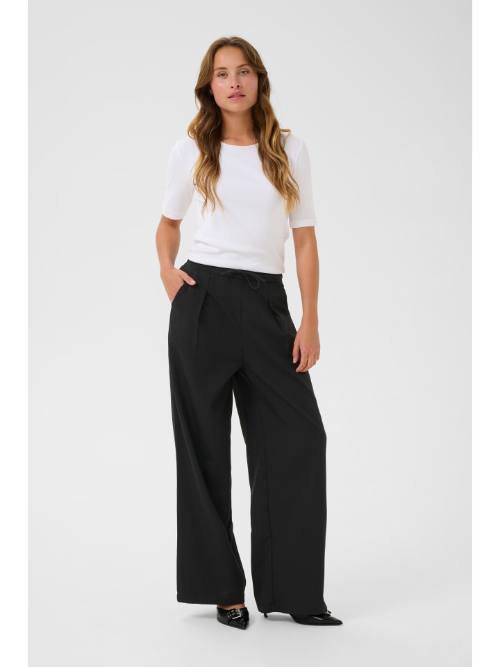 

Kaffe Повседневные брюки KAlauren, стандартный крой, черный, темно-синий (CC)