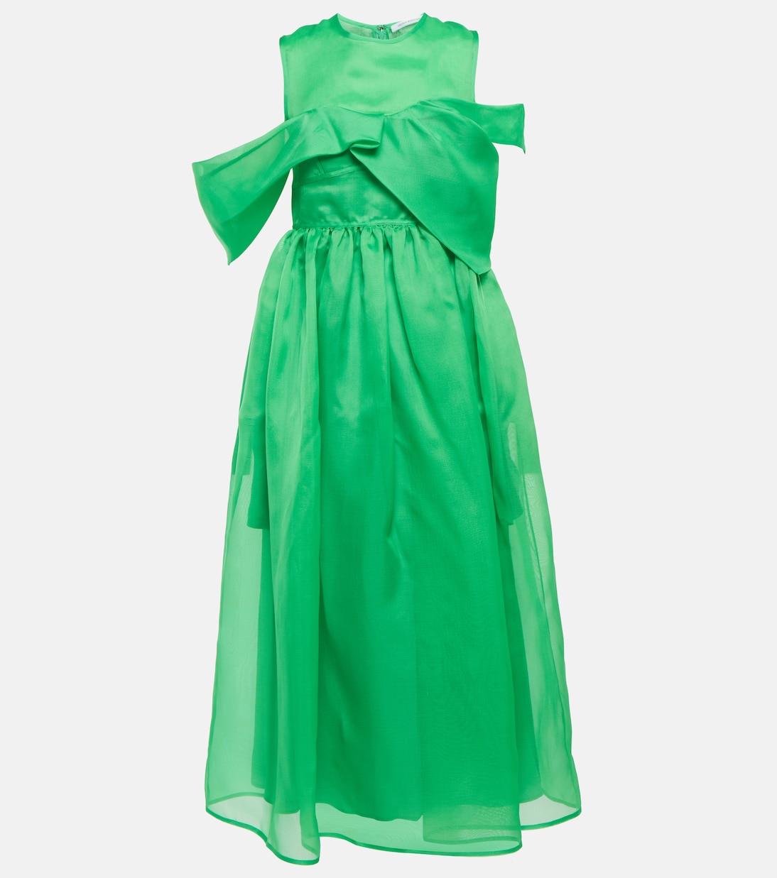 

Шелковое платье миди Sidney Cecilie Bahnsen, Emerald