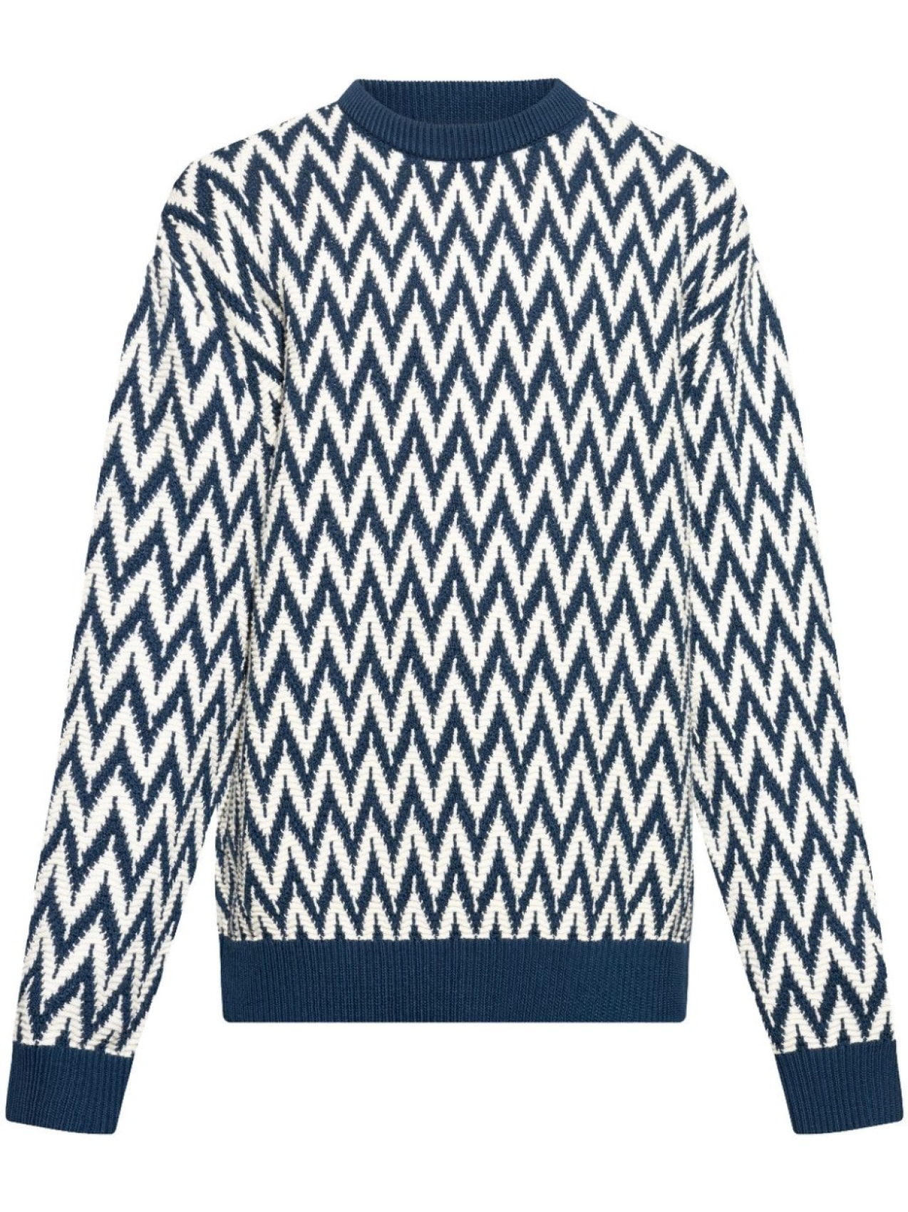 

Lanvin свитер с узором зигзаг, синий