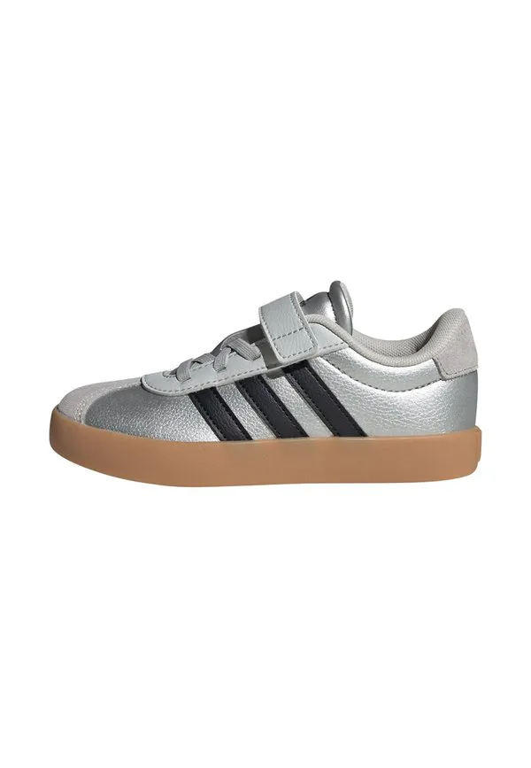 Детские туфли vl court 3.0 el c Adidas Sportswear, Silver Metallic Core Black Light Solid Grey