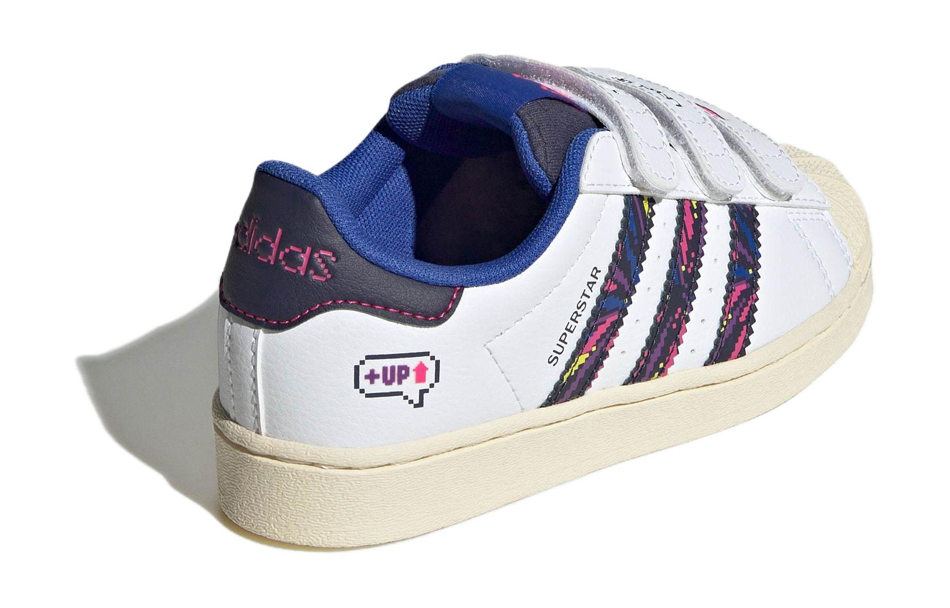 Низкие детские скейтерские кроссовки с удобной застёжкой бело-синие Adidas Originals — фото 4