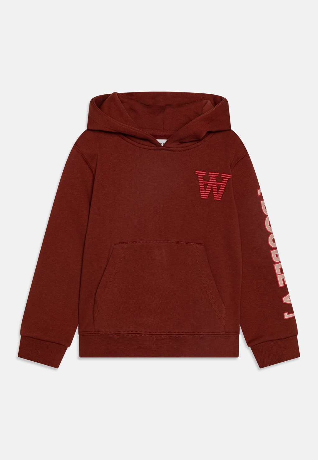 

Толстовка IZZY SLEEVE PRINT HOODIE UNISEX Wood Wood, цвет autumn red