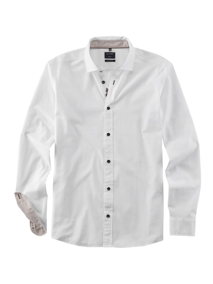 

Традиционная рубашка, стандартного кроя, белого цвета OLYMP