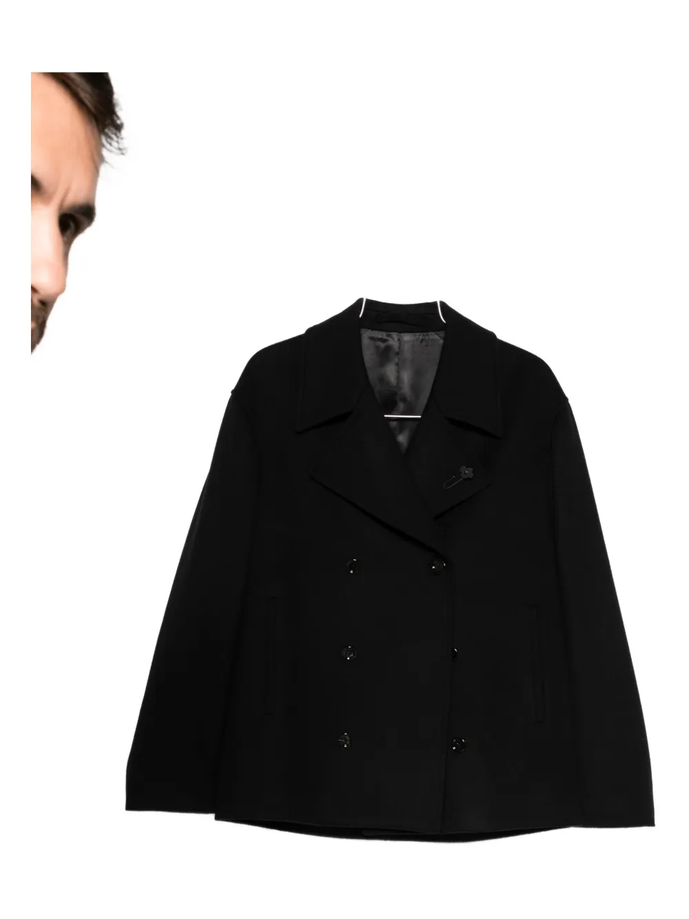 

Двубортный пиджак Lardini, черный