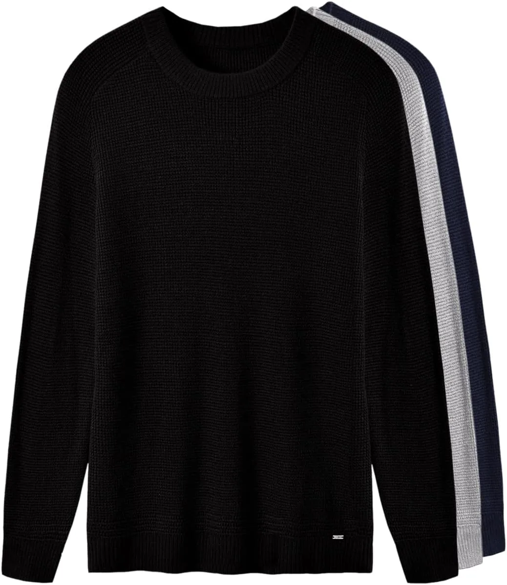

Мужской свитер с круглым вырезом Lightweight Breathable Soft Thermal Plain Fitted Raglan ZHILI